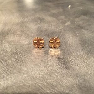 Tory Burch Gold Small logo earrings